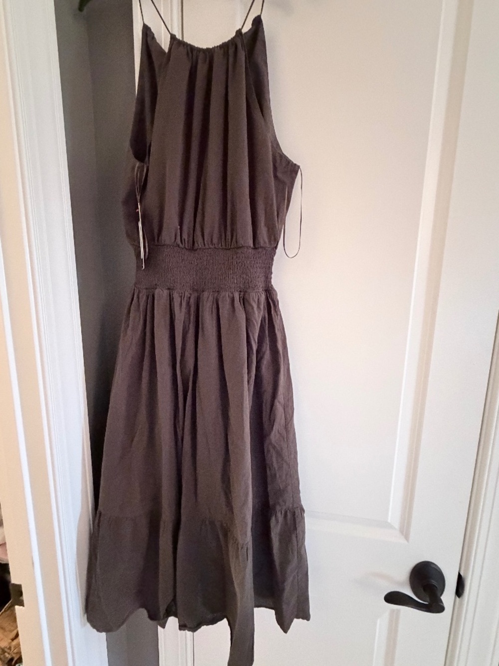 Brown cotton maxi sundress